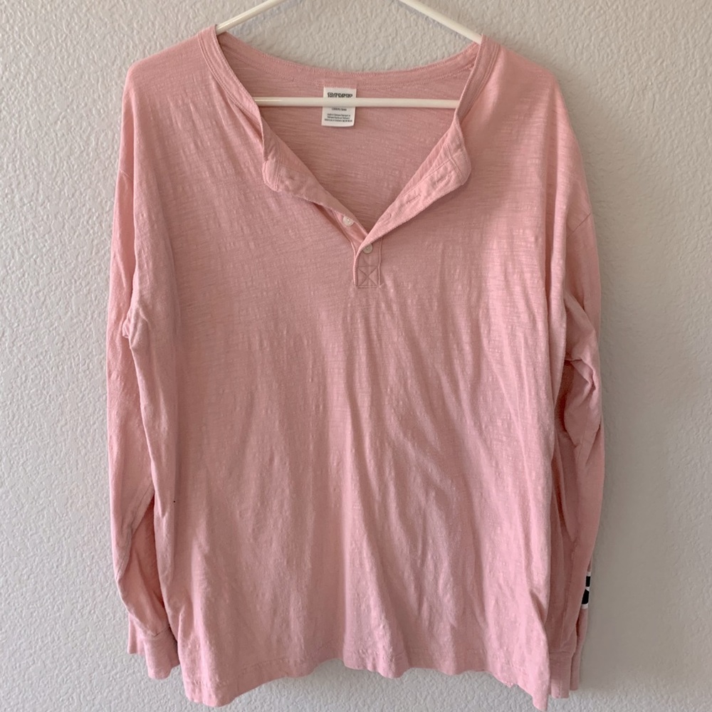 PINK henley shirt
